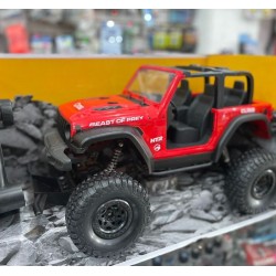 Camioneta jeep rc rock crawler 4×4 roja