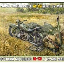 Soviet Motorcycle M-72 with 82-MM Mortar